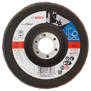 Круг лепестковый 125 мм P80 Best for Metal BOSCH 2608606924