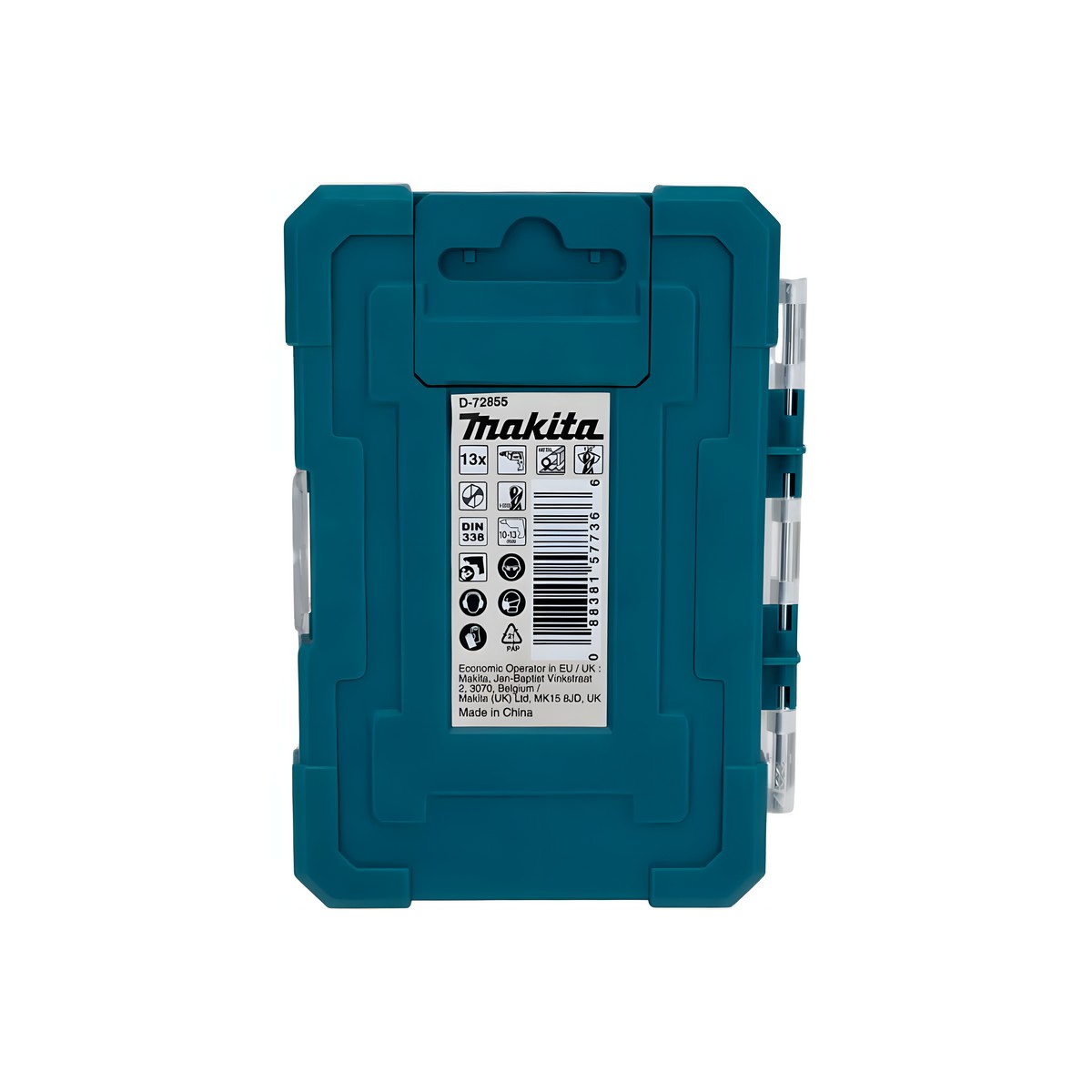 Набор сверл по металлу 13 шт. (1.5-6.5, шаг 0.5 мм) HSS-TIN Economy MAKITA D-72855