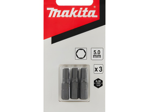 Бита HEX 5.0 х 25 мм C-form (3 шт.) MAKITA B-23715