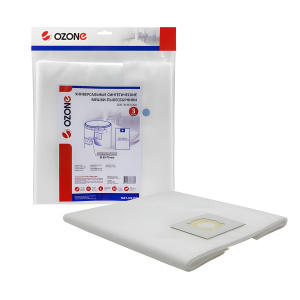 Пылесборник синтетический OZONE MXT-UN30 универсальный, 1 шт. (для пылесосов до 72 л)