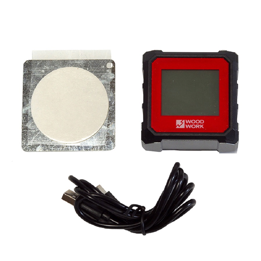 Уклономер цифровой магнитный с лазерным уровнем WOODWORK DA-02