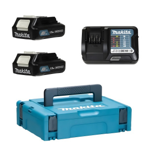 Набор (DC10WD + BL1016B - 2 шт., 1.5Ah, Li-Ion, MakPac тип 1) MAKITA 197644-6