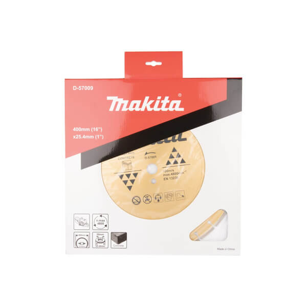Диск алмазный 400 х 25.4/20 мм (бетон) MAKITA D-57009