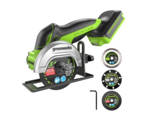 Шлифмашина угловая аккумуляторная GREENWORKS GD24UCS (без АКБ и ЗУ, 76 мм, бесщеточная) 3402007