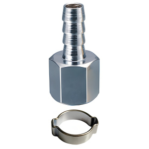 Переходник 1/4''F - елочка 10 мм с кольцом 10х15 мм (блистер) FUBAG 180252B