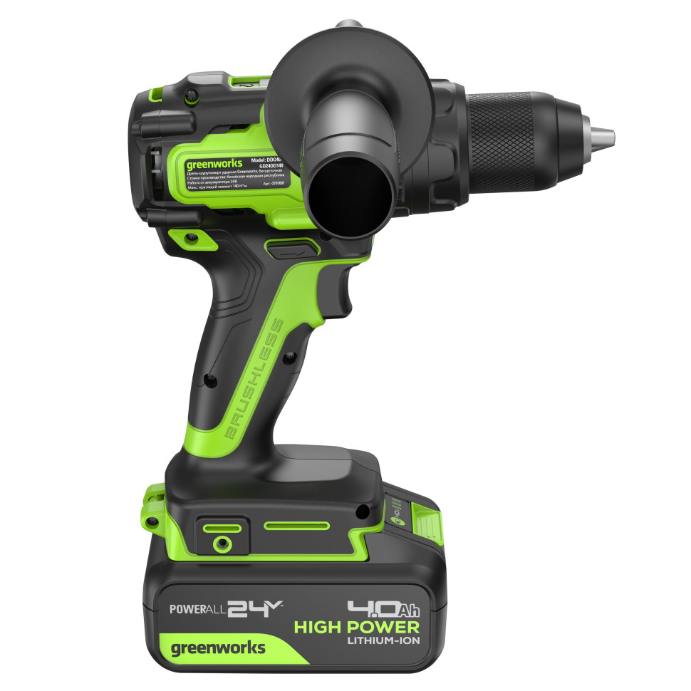Дрель-шуруповерт аккумуляторная ударная GREENWORKS GD24DD140 3707607CUB