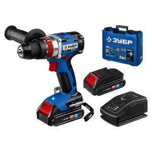 Дрель аккумуляторная ударная ЗУБР DBS-201-22 (кейс)