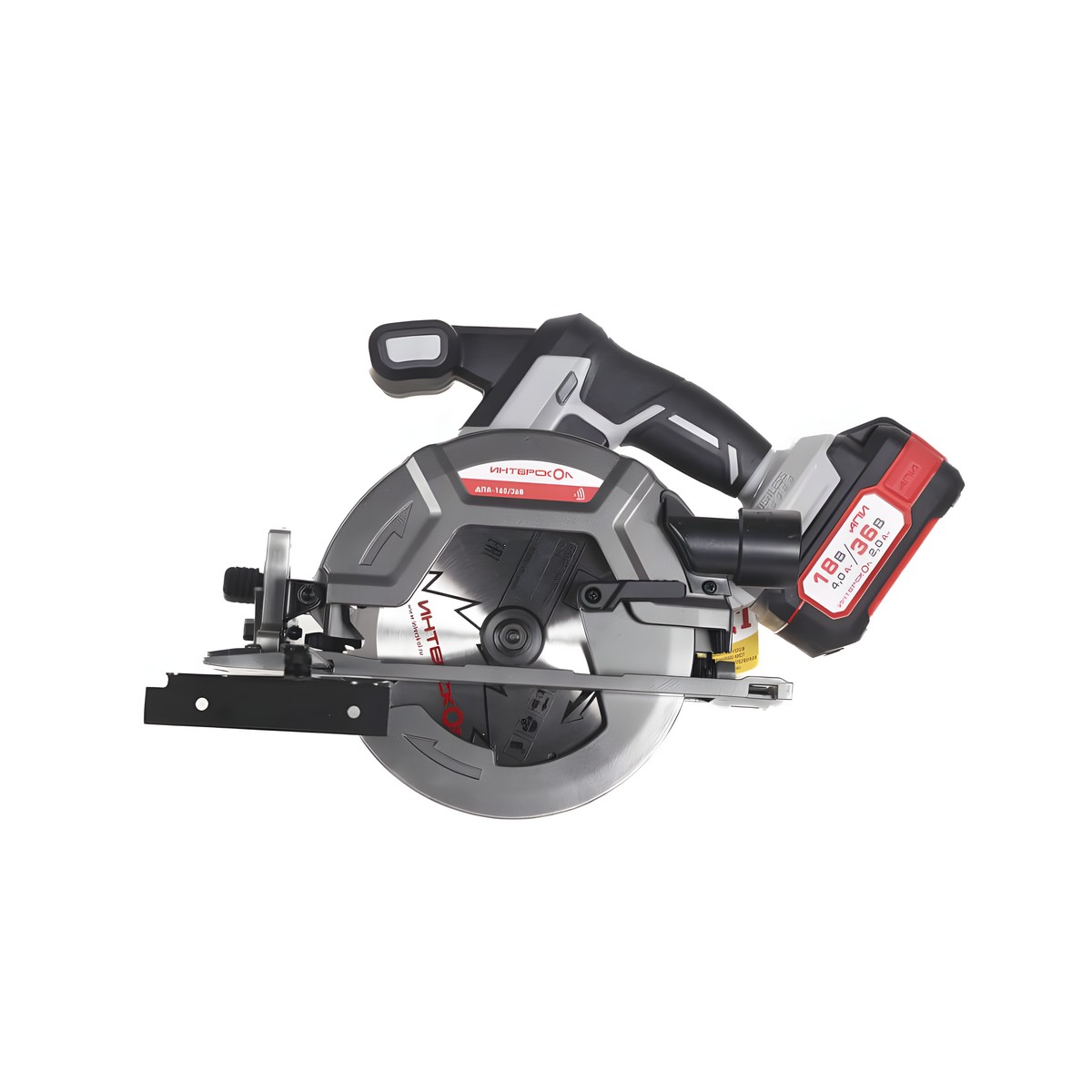 Пила дисковая аккумуляторная ИНТЕРСКОЛ ДПА-165/36В АПИ