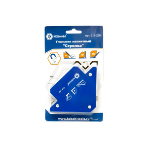 Угольник магнитный 80 мм (3 угла, магнит до 11 кг) Стрелка КОБАЛЬТ 918-238