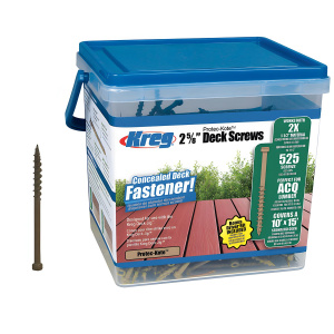 Шурупы 2-5/8" Protec-Kote + бита DESKDRIVER (525 шт., для DESC JIG) KREG SDK-C262W-525