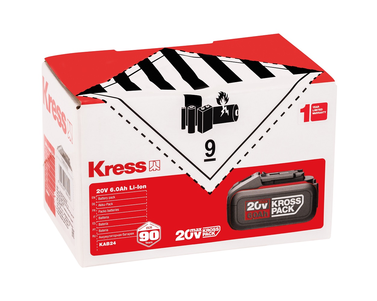 Аккумулятор KRESS KAB24 (20 В, 6.0 А/ч)