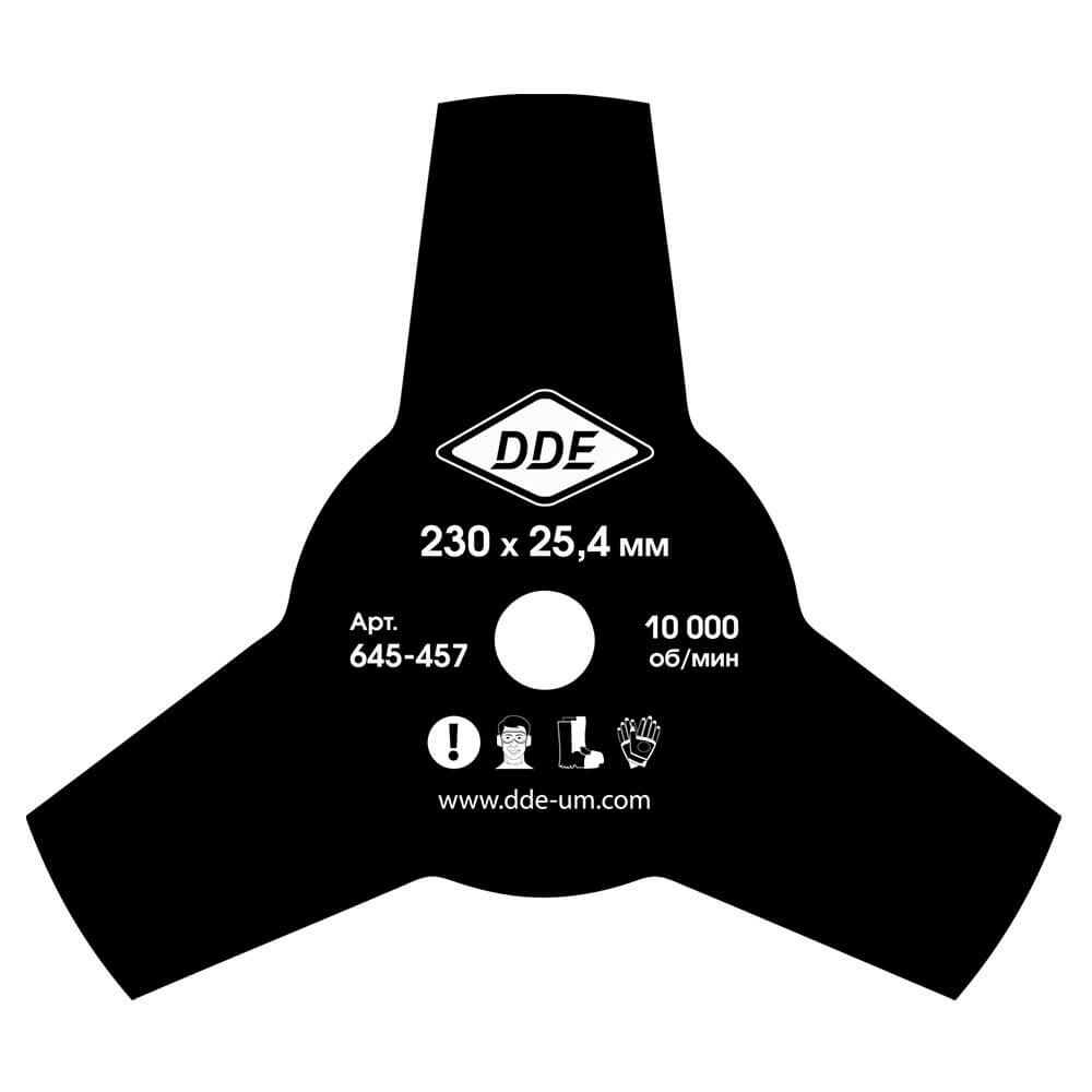 Нож для триммера DDE GRASS CUT 230х25,4 мм, 3-лопастной 645-457