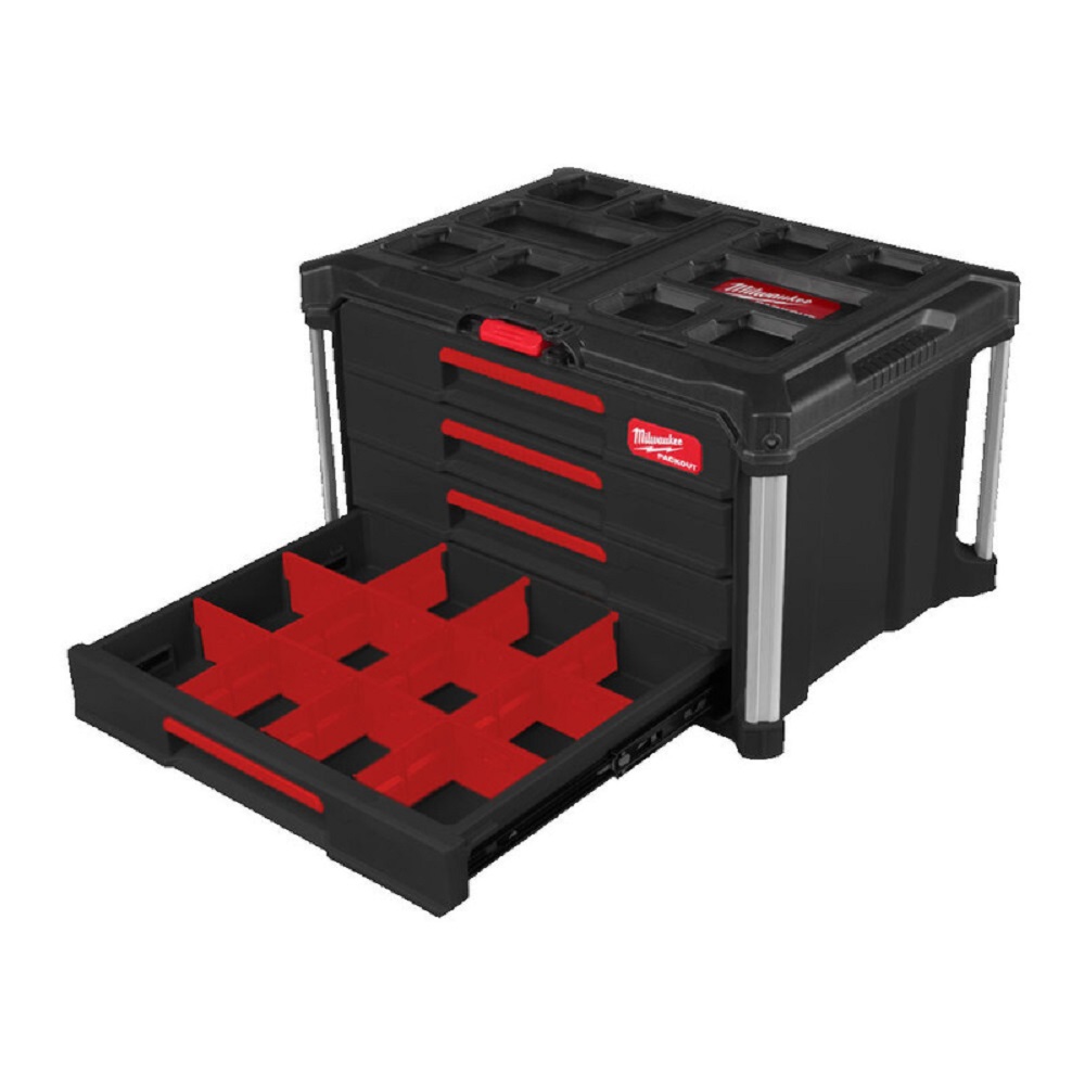 Ящик с 4-мя выдвижными отсеками Packout MILWAUKEE 4932493189