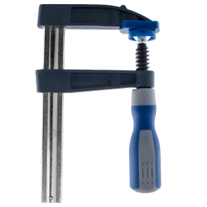 Струбцина F-образная 80 х 120 мм, двухкомпонентная рукоятка КОБАЛЬТ 244-544