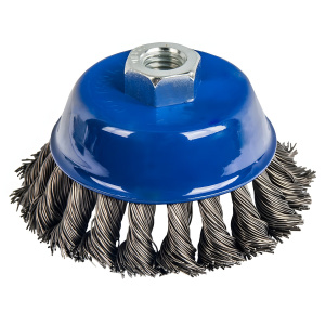 Щетка для УШМ 100 мм (чашеобразная, М14, витая сталь) ПРАКТИКА 773-293