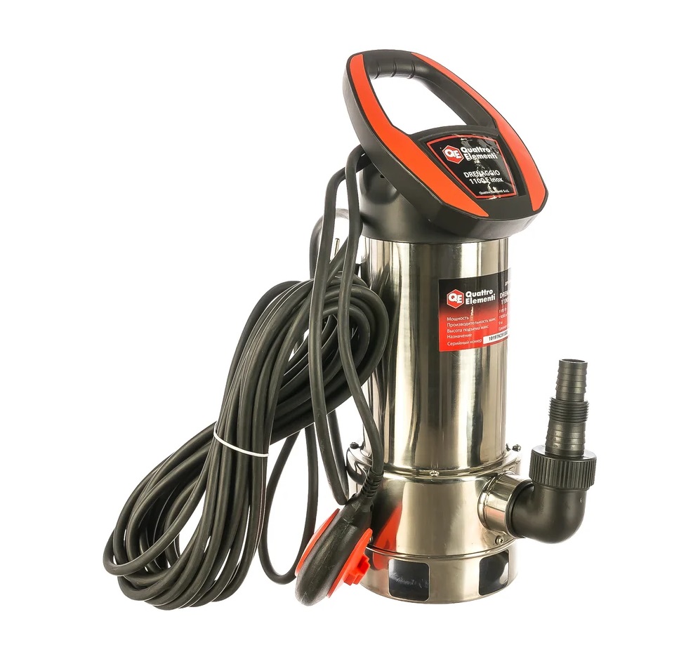 Насос дренажный QUATTRO ELEMENTI Drenaggio 1100 F Inox