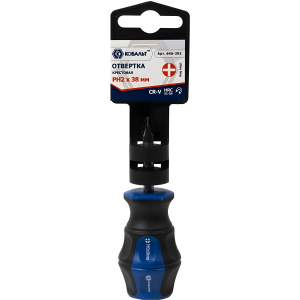 Отвертка PH 2 х 38 мм (двухкомпонентная рукоятка) Ultra Grip КОБАЛЬТ 646-393