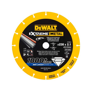 Диск алмазный 230 х 2.1 х 22.2 мм (по металлу) DeWalt DT40255-QZ