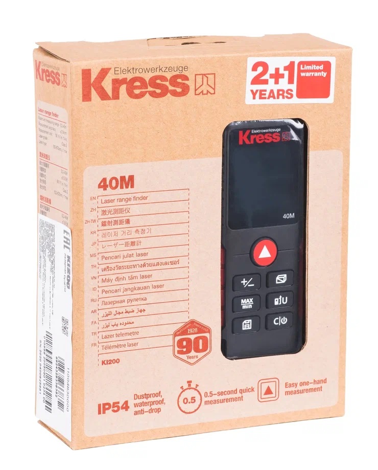 Дальномер лазерный KRESS KI200