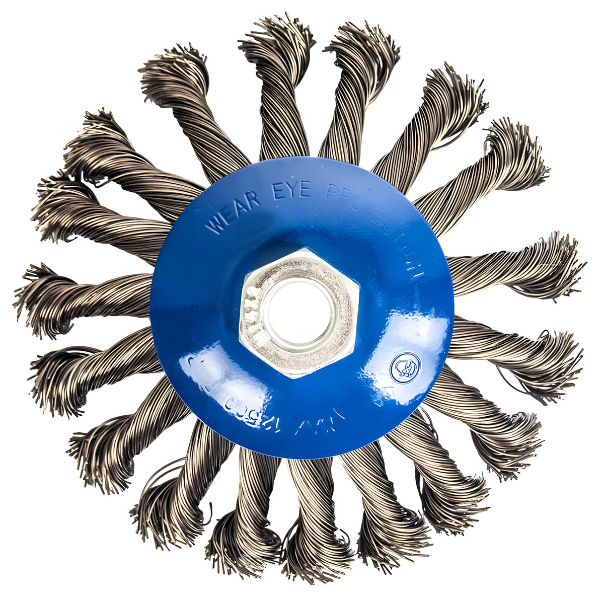 Щетка для УШМ 125 мм (коническая, М14, витая сталь) ПРАКТИКА 032-508