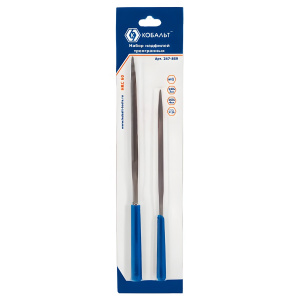 Набор надфилей трехгранных 140/160 мм №1 (2 шт.) КОБАЛЬТ 247-859