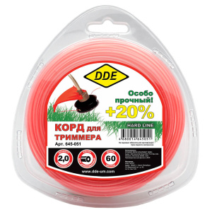 Корд 2.0 мм х 60 м (круглый, армированный) Hard line DDE 645-051