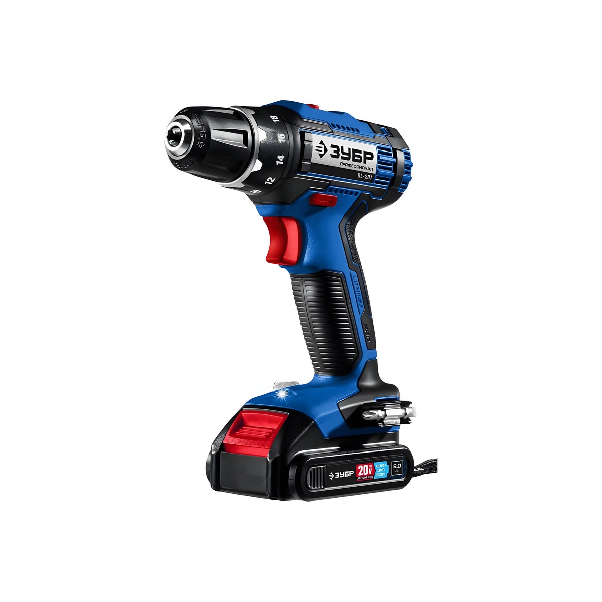 Дрель аккумуляторная ЗУБР DL-201-22 (кейс)