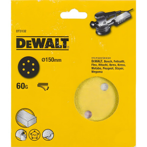 Круг шлифовальный 150 мм P60 (1 шт., дерево, краска) DeWalt DT3132-QZ