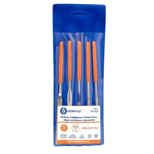Набор надфилей алмазных 160 мм (5 шт., обрезиненные ручки) КОБАЛЬТ 790-168