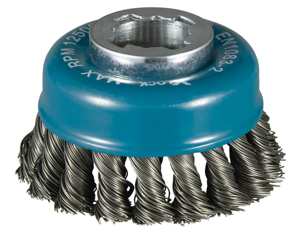 Щетка чашечная 80 мм (для УШМ, X-Lock, витой металл 0.5 мм) MAKITA D-73380