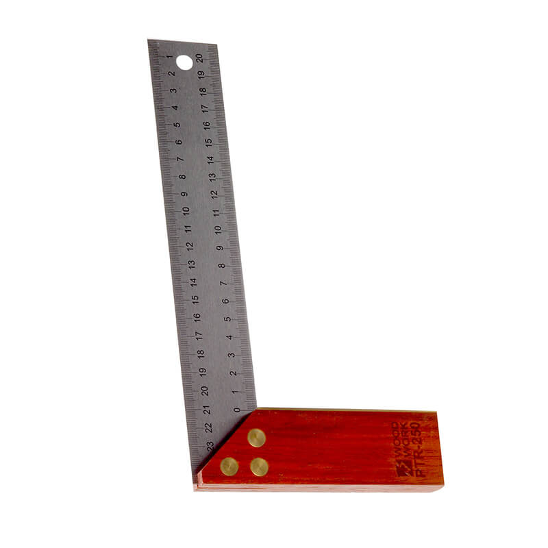 Угольник 250 мм с деревянной базой WOODWORK PTR-250