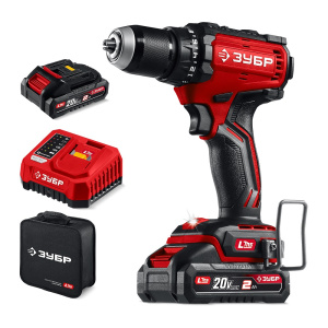 Дрель аккумуляторная ЗУБР ДБ-65-22 LMS (сумка)