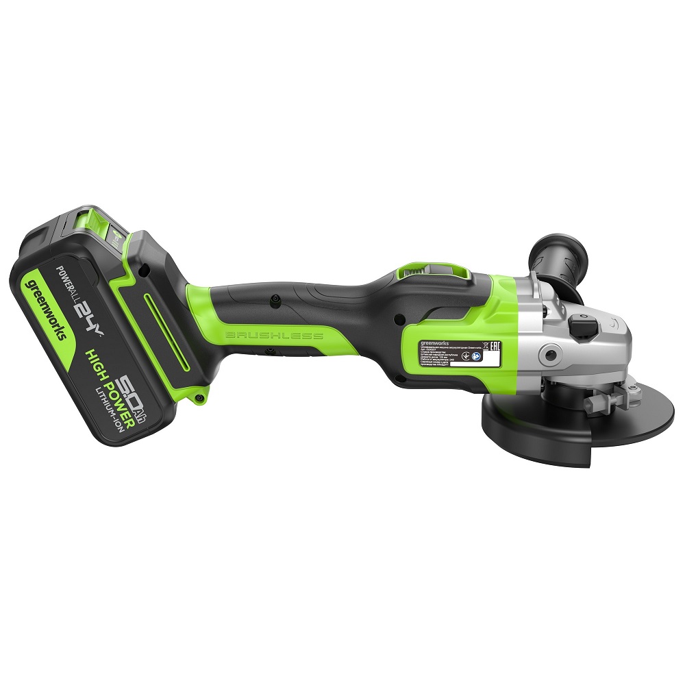 Шлифмашина угловая аккумуляторная GREENWORKS GD24AG 3200207CUG