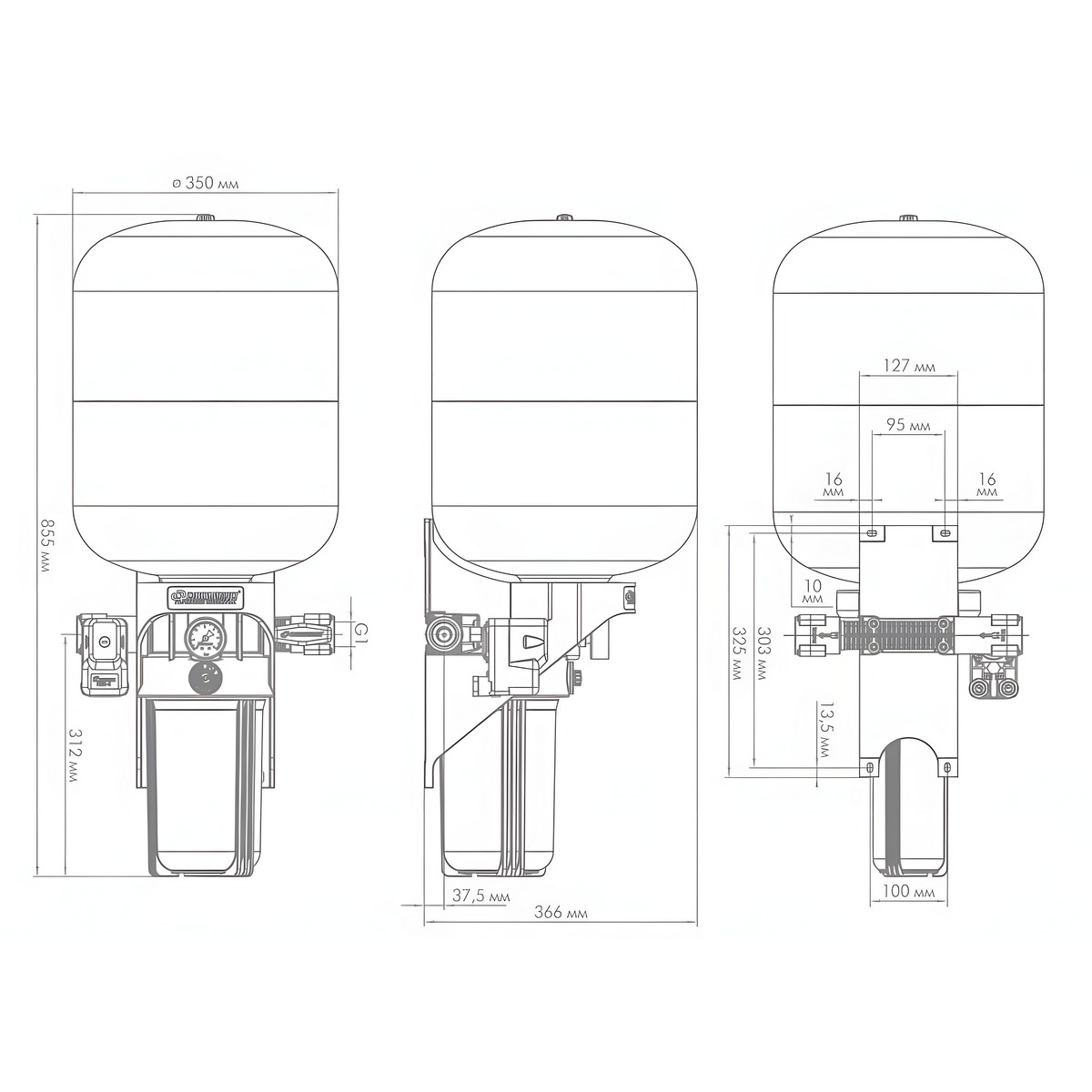 Комплект автоматики на баке КРАБ-Т 50 new ДЖИЛЕКС 8702