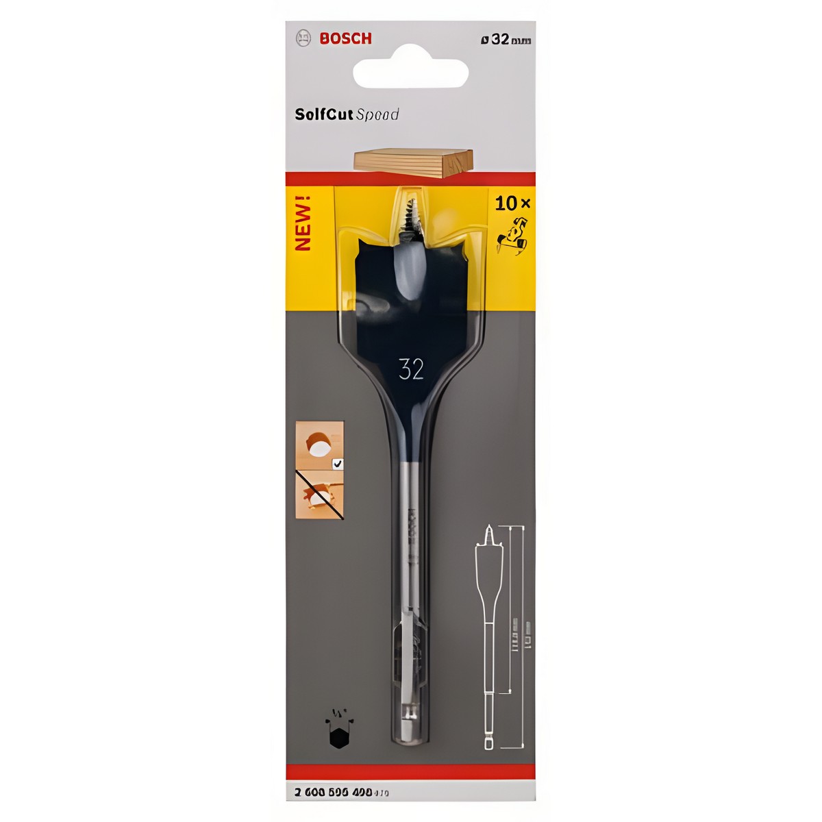 Сверло по дереву перовое 32 х 152 мм Self Cut Speed BOSCH 2608595498