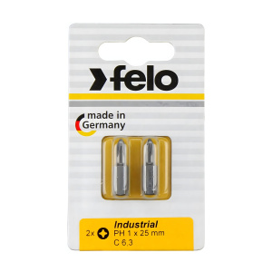 Бита PH 1 х 25 мм (2 шт.) Industrial FELO 02201036