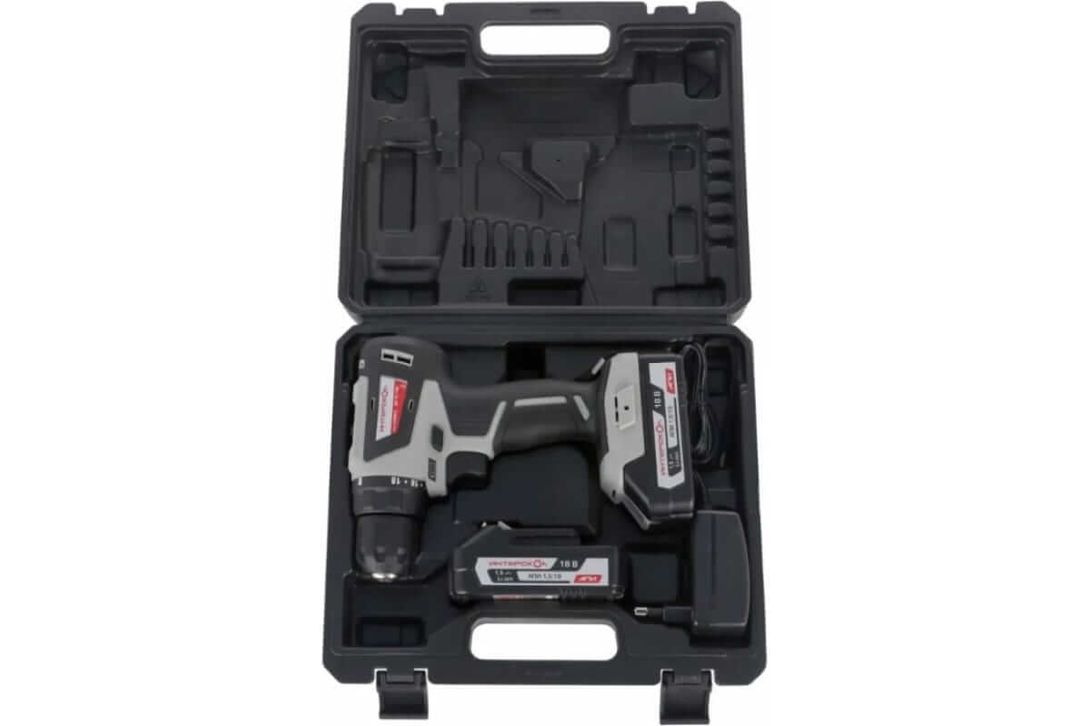 Дрель аккумуляторная ИНТЕРСКОЛ ДА-10/18В 42 Мини МАКС АПИ (2 АКБ х 1,5 Ач, Li-Ion, ЗУ, кейс)