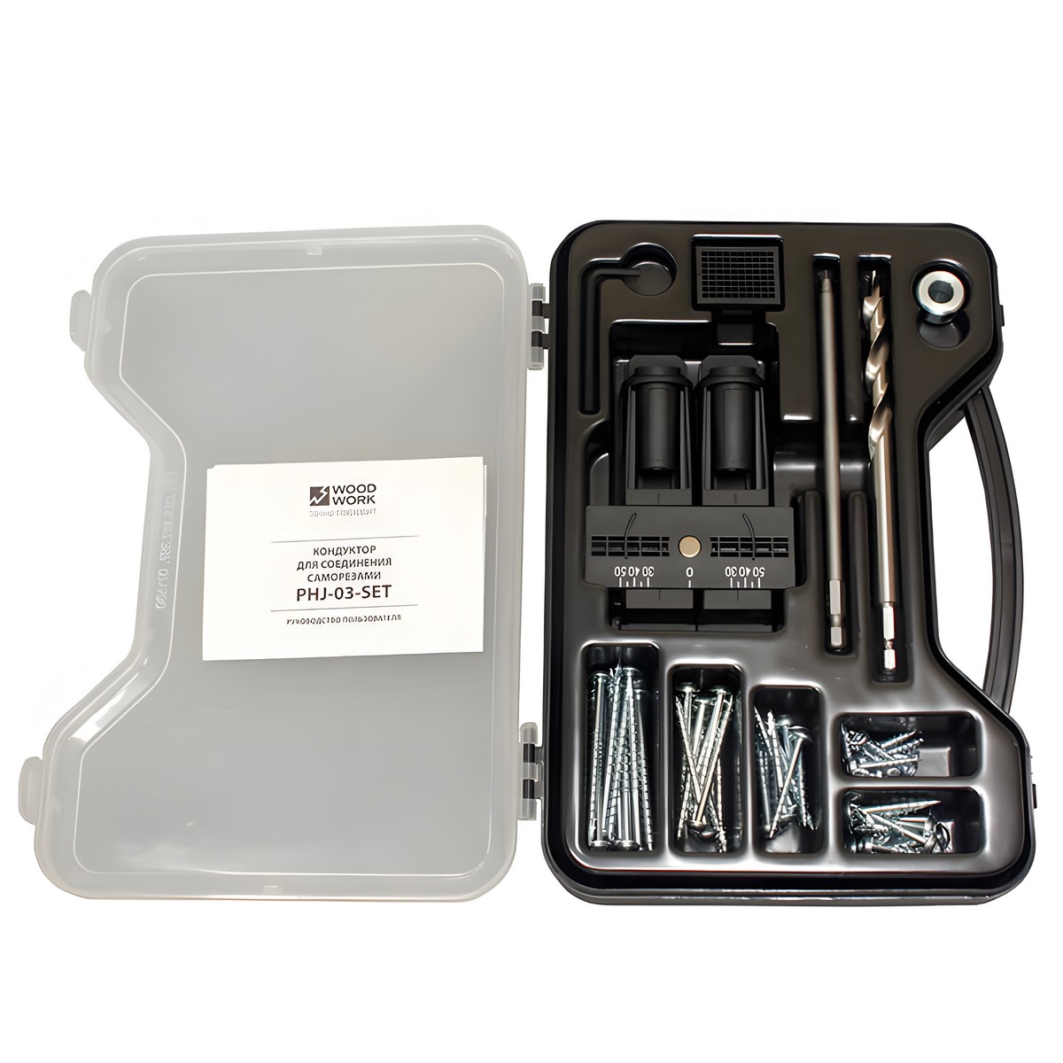 Кондуктор регулируемый на 2 гильзы с набором саморезов PHJ-03 SET PHJ-03 SET