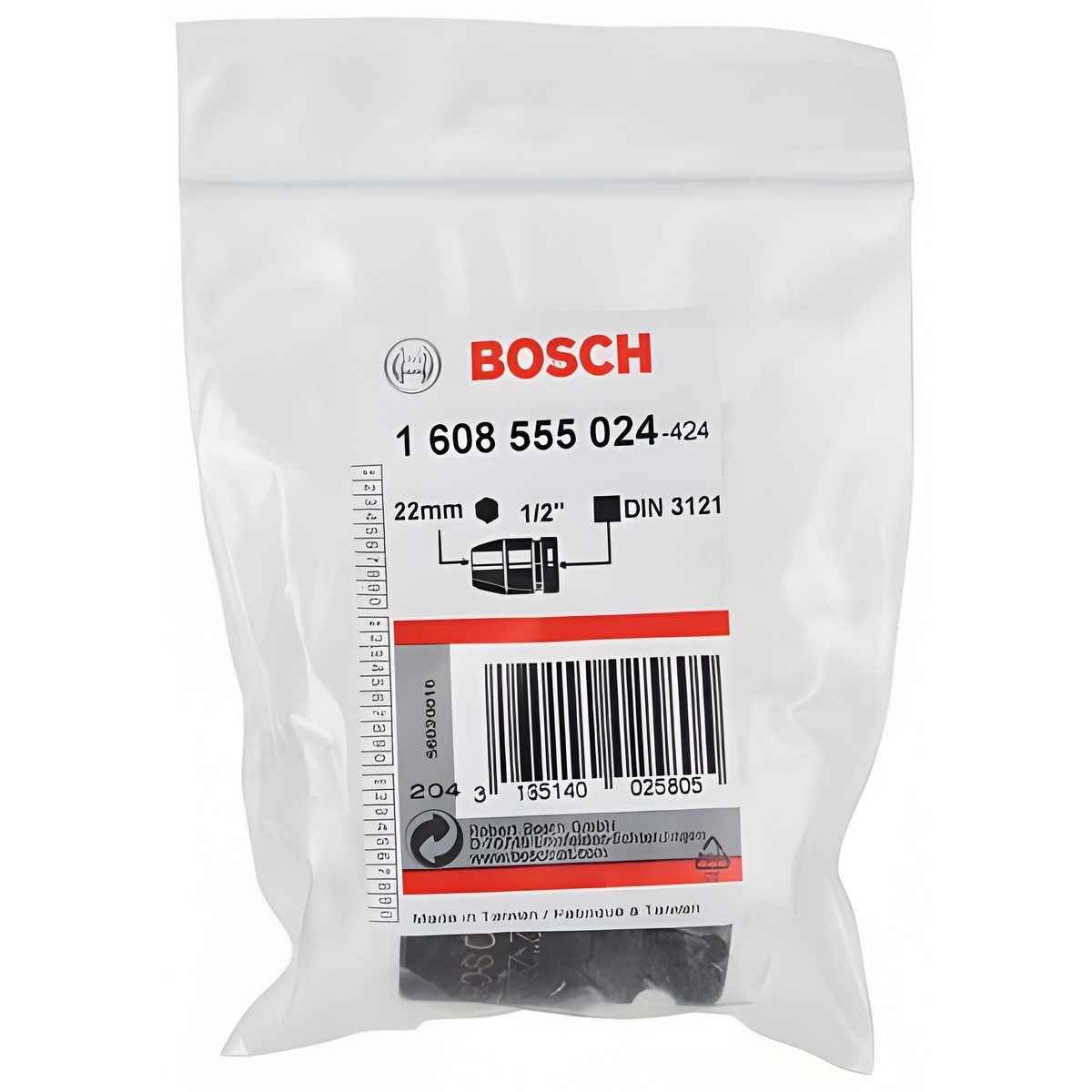 Головка ударная 1/2" 22 х 40 мм (М 14) BOSCH 1608555024