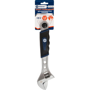 Ключ разводной 250 мм, ширина захвата 30 мм, двухкомп. рукоятка КОБАЛЬТ 647-567