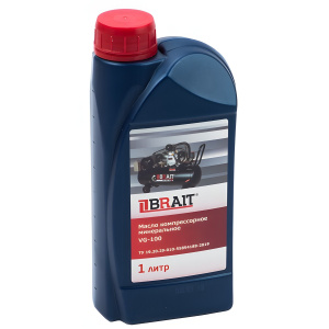 Масло BRAIT 1 л/0,946л для поршневых компрессоров VG-100 (минеральное)