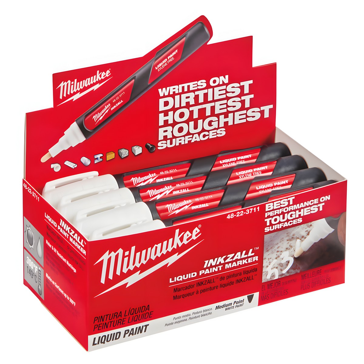Маркер-краска, белый LP INKZALL MILWAUKEE 48223711
