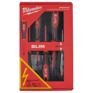 Набор отверток VDE PZ/SL (трехгранная рукоятка) + тестер напряжения, 5 пр. MILWAUKEE 4932478737