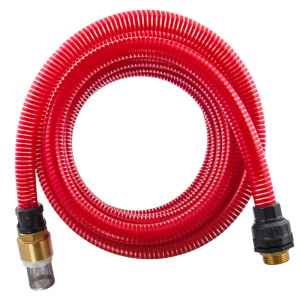 Шланг для воды всасывающий 25 мм, 7 м, резьба 1'', латунный клапан QUATTRO ELEMENTI 244-902