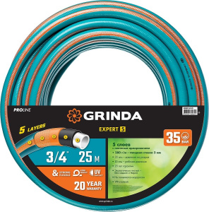 Шланг 1'' 25 м (25 атм., армированный, 5-ти слойный) GRINDA Expert 429007-1-25