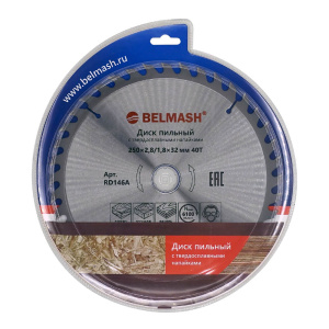 Диск пильный 250 х 2.8/1.8 х 32/30 мм 40T (дерево) BELMASH RD146A