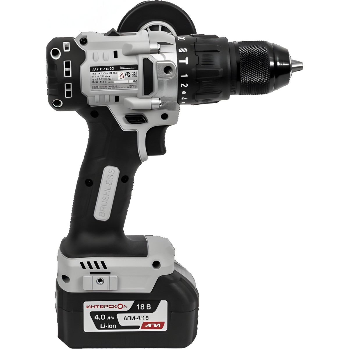 Дрель аккумуляторная ударная ИНТЕРСКОЛ ДАУ-13/18В 80 АПИ (без АКБ и ЗУ, коробка)