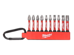 Набор бит ShW 10 шт. (PH/PZ/TX, 10х50 мм, в держателе, с карабином) MILWAUKEE 4932480941