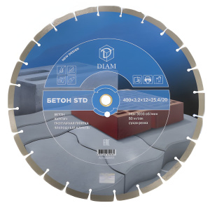 Диск алмазный 400 х 3.2 х 12 х 25,4/20 мм STD (бетон) DIAM 000693