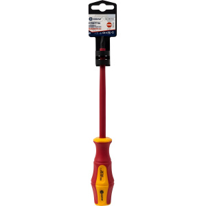 Отвертка диэлектрическая SL 6.5 х 150 мм (двухкомпонентная рукоятка) Ultra Grip КОБАЛЬТ 646-461